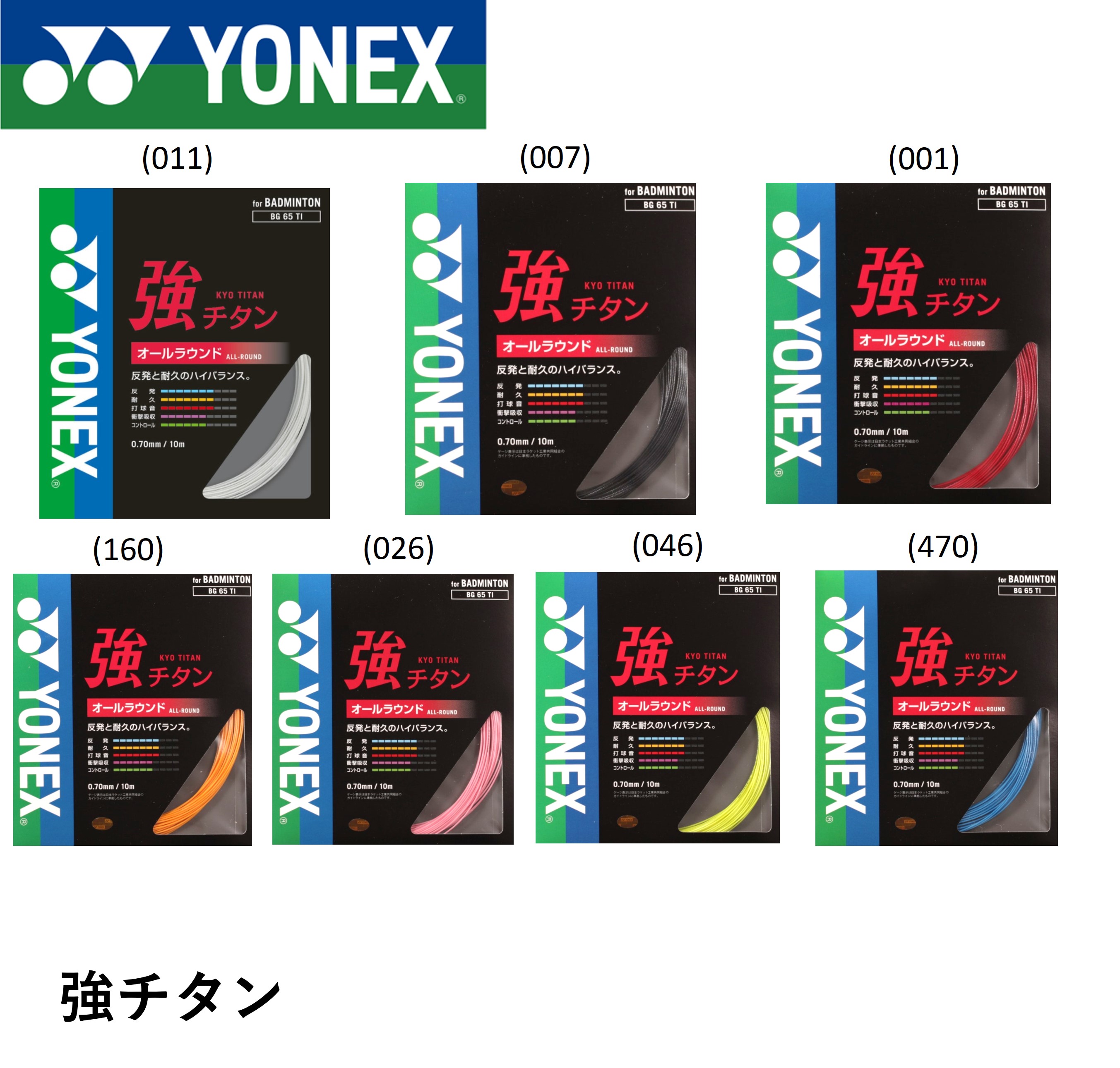 ヨネックス YONEX バドミントンストリング キョウチタン BG65TI バドミントン