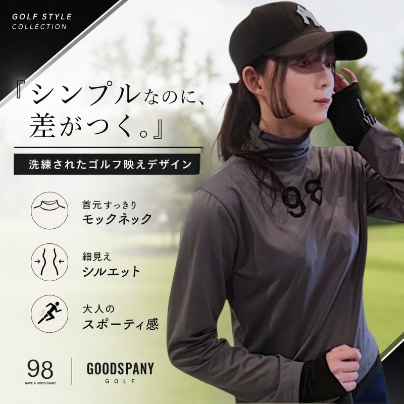 ジーフォア ゴルフウェアレディース トップスVネック長袖シャツ防風 ゴルフウェア レディース トップス 長袖 春夏 UVカット 日焼け防止 uv