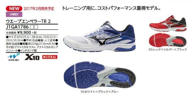 MIZUNO ランニングシューズ 特価 ミズノ ウエーブエンペラーTR2