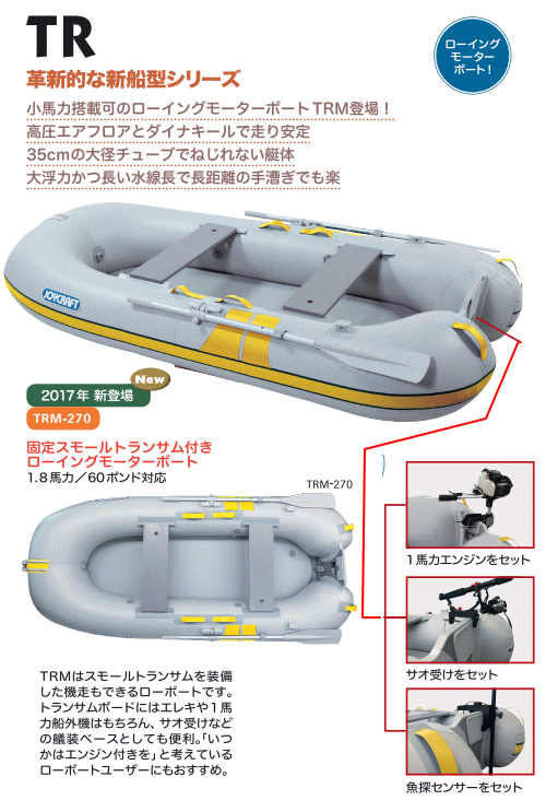 JOYCRAFT ジョイクラフト TRM-270 GS ローボート 手漕ぎゴムボート ゲージ付き わくわくセレクション