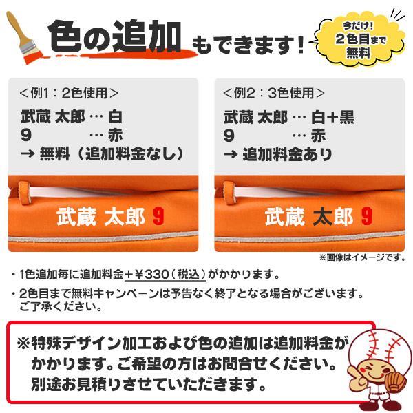 グローブ名入れ レーザー刻印 ラスマーク加工｜野球 少年野球 草野球 グローブ ギフト プレゼント お急ぎ便可