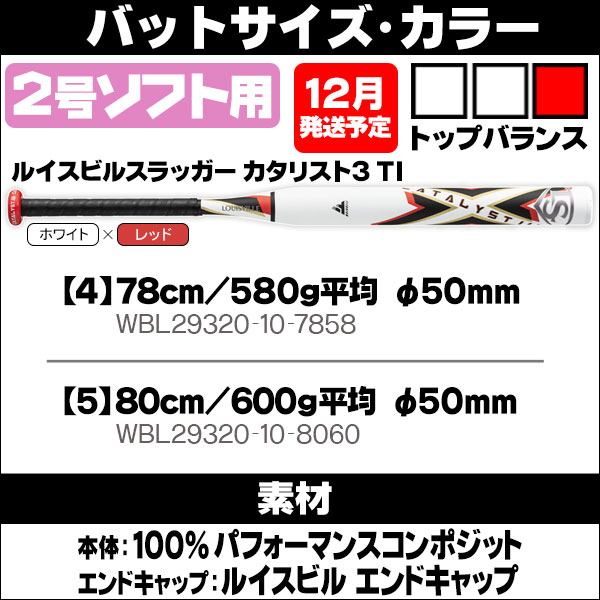 ルイスビルスラッガー 2号ソフトボールバット カタリスト3 TI