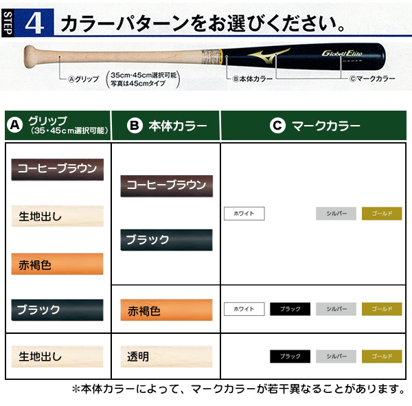 ミズノ オーダーバット 硬式用 ミズノ グローバルエリート 木製バット オーダー 竹バット 竹素材 硬式バット 日本製 大学生 社会人 z-ge-ktb-ord