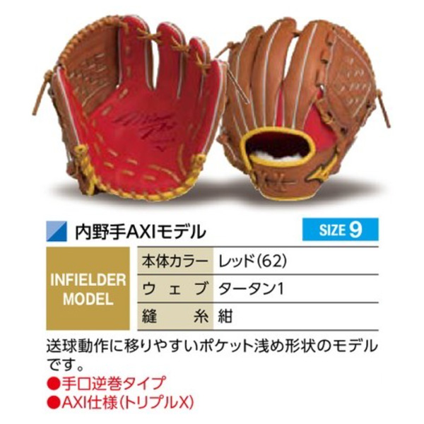 も*ち様 硬式オーダー内野手用グラブ MIZUNO（ミズノ） ミズノプロ/オーダーグラブ/硬式グローブ/内野手AXI