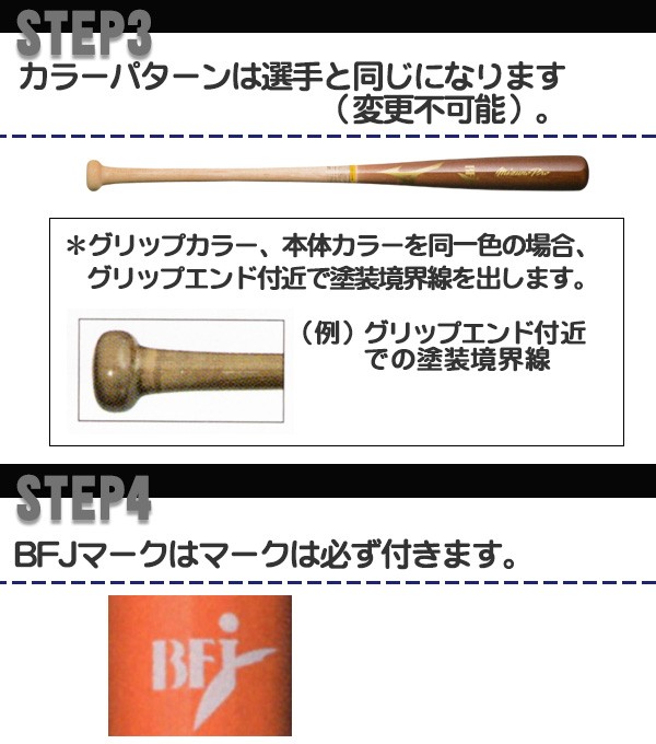 ミズノ/硬式木製バット/ミズノプロ/宮崎モデル/背番号 DB51/アベレージ