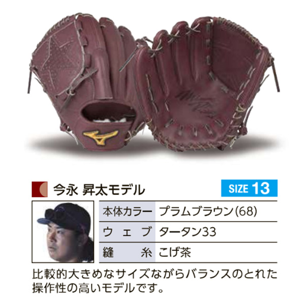 ミズノ　グローバルエリート　オリジナルオーダーグラブ　軟式用　投手用　今永型 ミズノ グローバルエリート オリジナルオーダーグラブ 軟式用