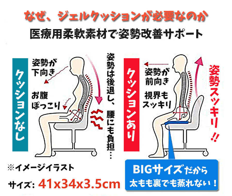 ジェルクッション 無重力 スーパー クッション 衝撃吸収 ゲルクッション 第三世代 座布団 大きめ ハニカム 構造 卵 割れない 低反発 オフィス クッション C1gr002 Sports Wear 通販 Yahoo ショッピング
