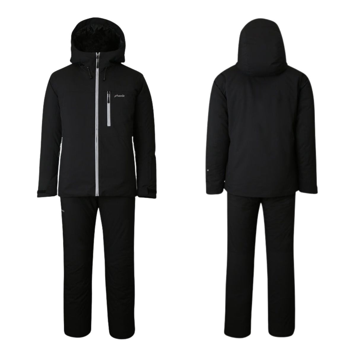 メンズ スノーウェア スキーウェア 上下セット 防水 ブラック 黒
