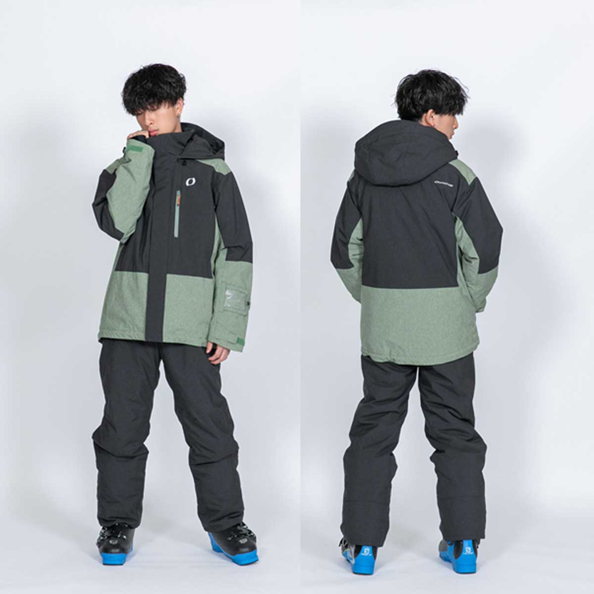 オンヨネ スキーウェア 上下セット（色：グレー系）｜ウエア