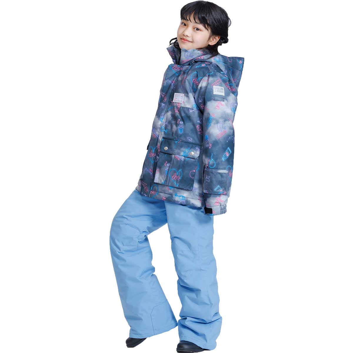 【RESEEDA】キッズ　スキーウェア　上下セット　白黒・ネイビー　160＊PK KIDS - RESEEDA - JUNIOR | ONYONE