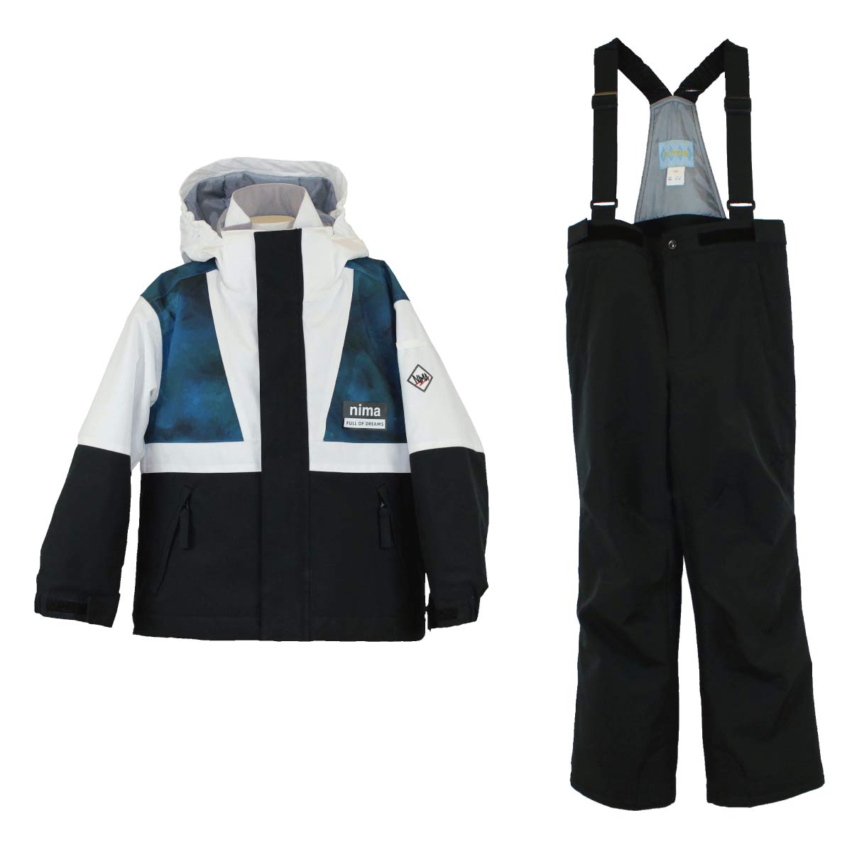 NIMA キッズ スノーウェア スキーウェア 上下セット ボーイズ ガールズ