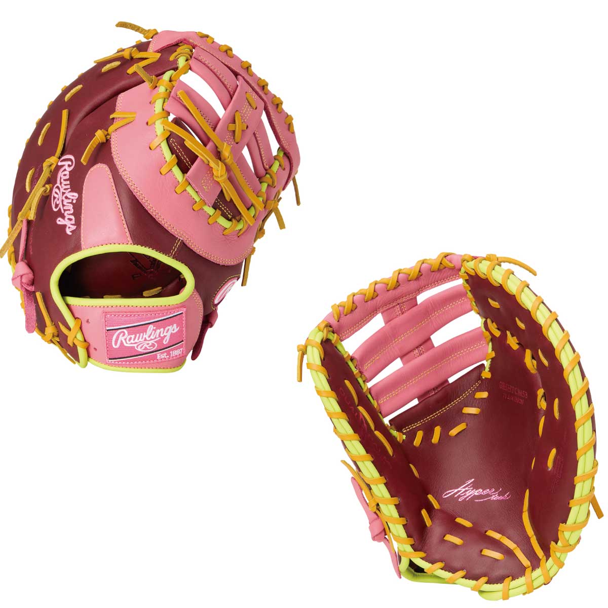 ファーストミット（Rawlings／スポーツ用品）（色：ピンク系）の