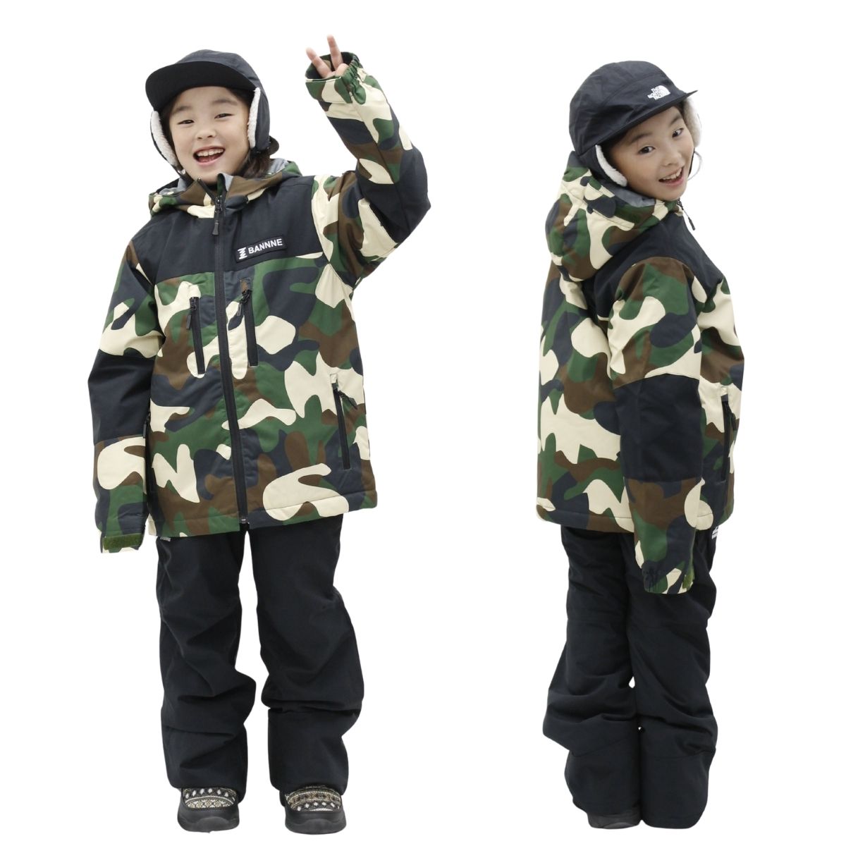 キッズ ジュニア ボーイズ スキーウェア スノーウェア 上下セット 子供