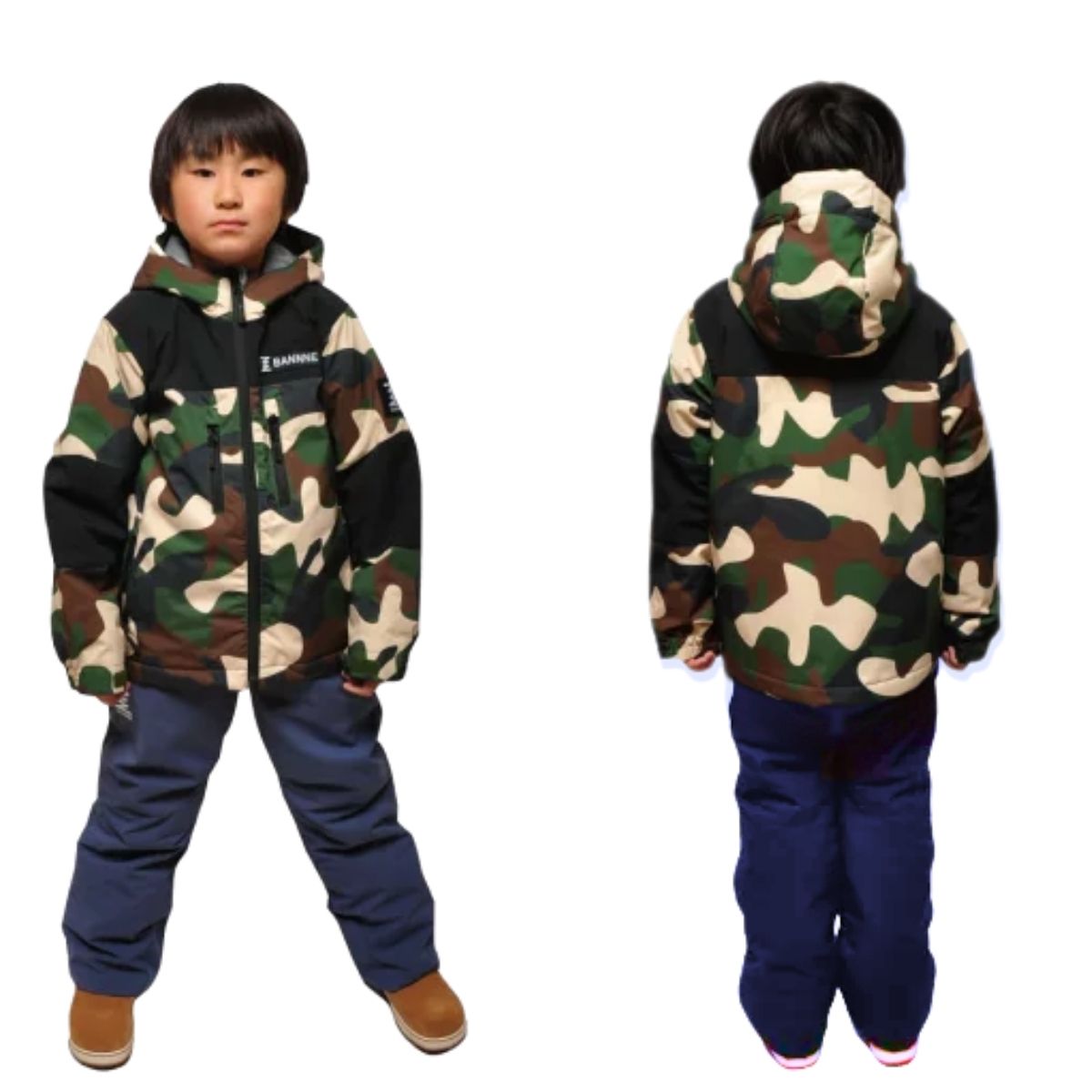 キッズ ジュニア ボーイズ スキーウェア スノーウェア 上下セット 子供