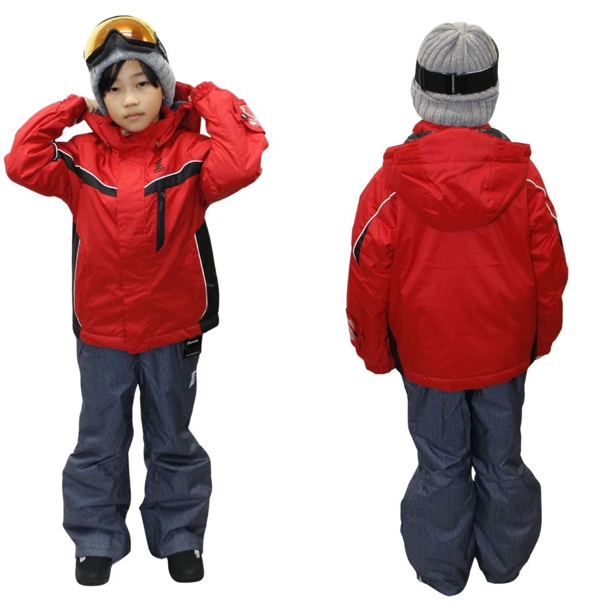 ジュニア スキーウェア 上下セット サイドオープンパンツ仕様 子供用