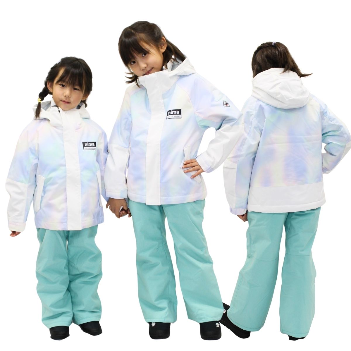 NIMA キッズ スノーウェア スキーウェア 上下セット ボーイズ ガールズ