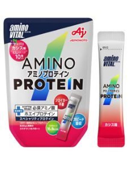 アミノバイタル aminoVITAL アミノプロテイン カシス味 10本入パウチ プロテイン ホエイプロテイン｜sportsauthority｜02