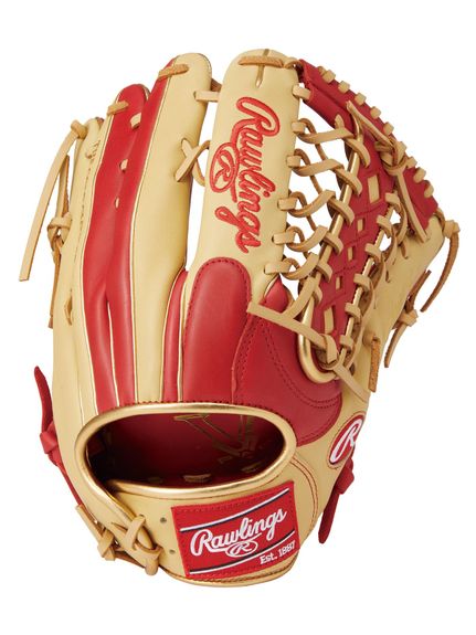 ローリングス Rawlings 軟式 HYPER TECH COLOR SYNC ハイパーテックカラーシンク Y719-スカーレット/キャメル グラブ 軟式｜sportsauthority｜02