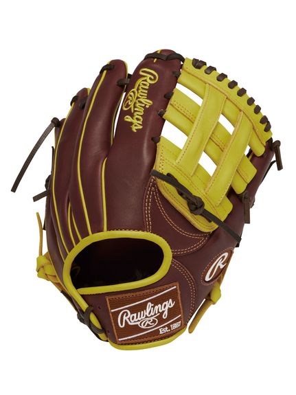 ローリングス Rawlings 軟式 HOH MLB COLOR SYNC エイチオーエイチエムエルビーカラーシンク 934FS-チョコ/イエロー グラ｜sportsauthority｜02