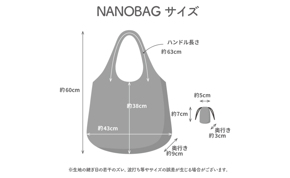 nanobag エコバッグ ナノバッグ 折りたたみバッグ