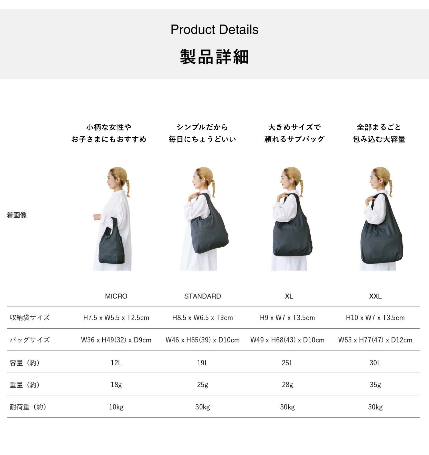 NANOPLUS（ナノプラス） エコバッグ 最大容量サイズ NANOPLUS 2XL