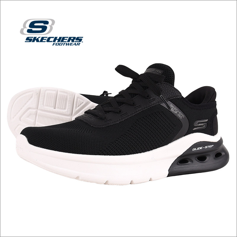 スケッチャーズ スニーカー メンズ スリップインズ skechers カジュアル スポーツ シューズ ファッション 靴 BOBS ARC WAVES 2.0 118317 BLK 黒 | SKECHERS | 01