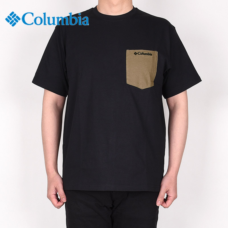 コロンビア columbia メンズ Tシャツ 半袖 カジュアル トップス UVカット クルーネック ヤングストリートショートスリーブクルー XE1769 012 103 黒 白｜sportsivy｜02