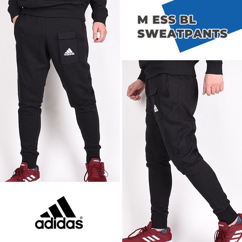 アディダス adidas メンズ パンツ スポーツ カジュアル ジム トレーニング 運動 M ESS BL スウェットパンツ HE1776 黒  ブラック :ge366:sports アイビー - 通販 - Yahoo!ショッピング