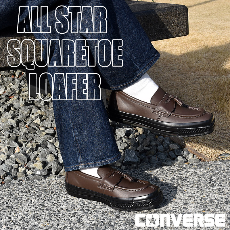 CONVERSE（コンバース） メンズ ローファー レザー スニーカー