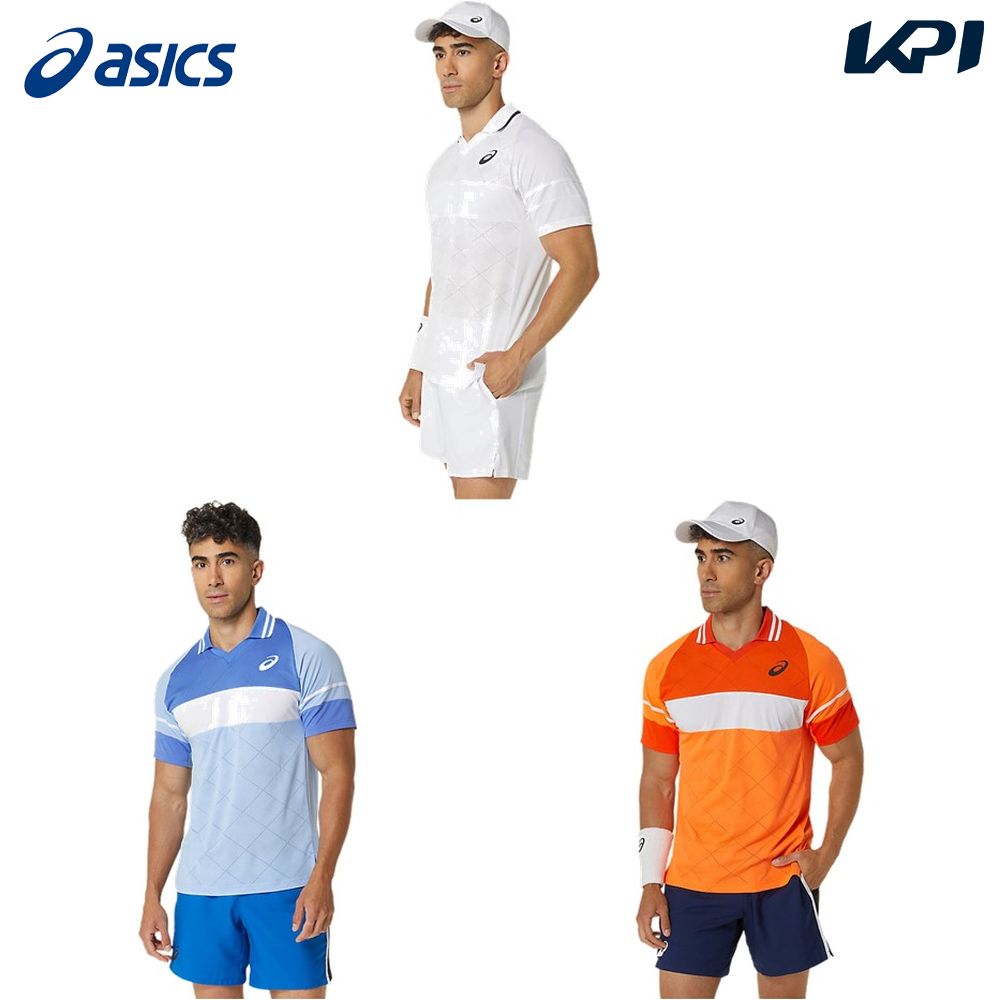 アシックス asics テニスウェア メンズ   ドライＭＡＴＣＨポロシャツ 2041A283 2024SS