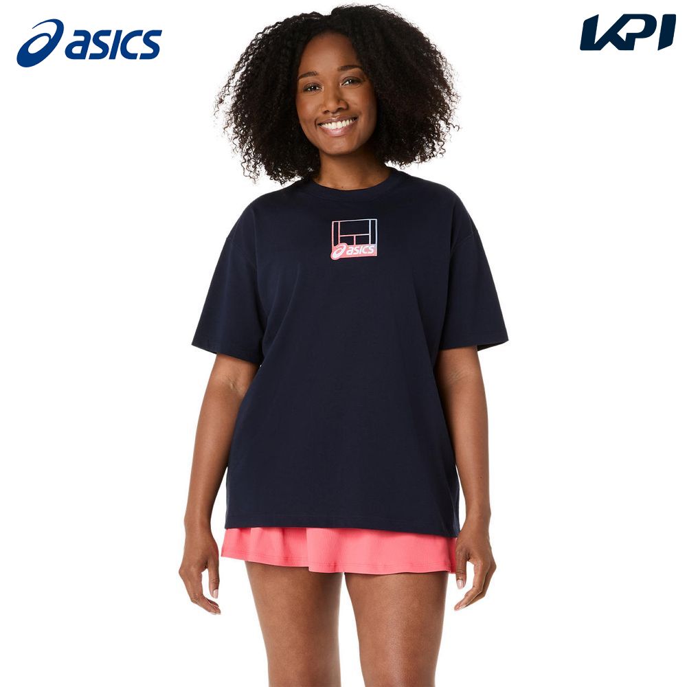 アシックス asics テニスウェア レディース   グラフィック半袖シャツ 2042A384-400 2026SS