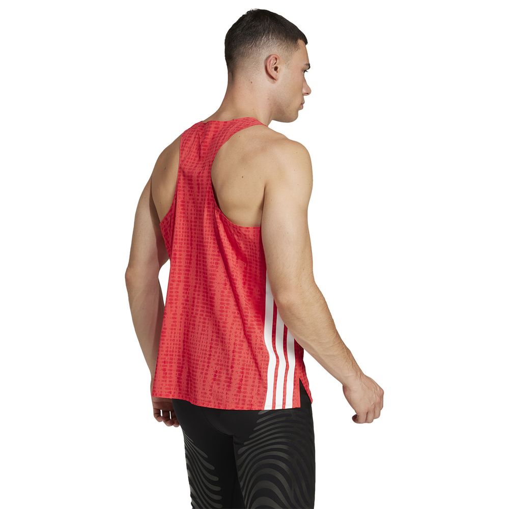 adidas ランニング シングレット 赤　2025春夏 サイズM adidas アディダス 陸上ウェア メンズ アディゼロ Road to