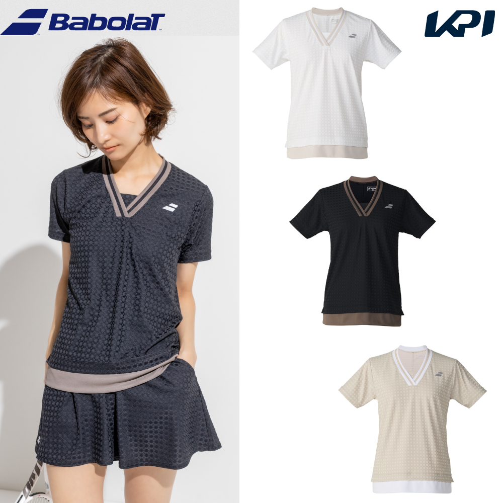 バボラ Babolat テニスウェア レディース   PLAY SHORT SLEEVE SHIRT ショートスリーブシャツ BWG6376 2026FW 7月下旬発売予定※予約
