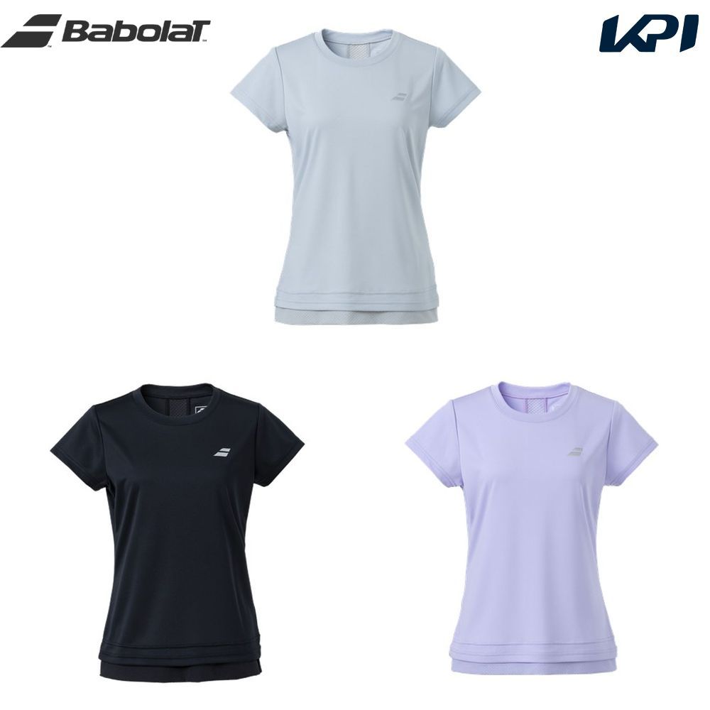 バボラ Babolat テニスウェア レディース ピュア ショートスリーブシャツ PURE SHORT SLEEVE SHIRT BWP3574 2023FW『即日出荷』｜sportsjapan