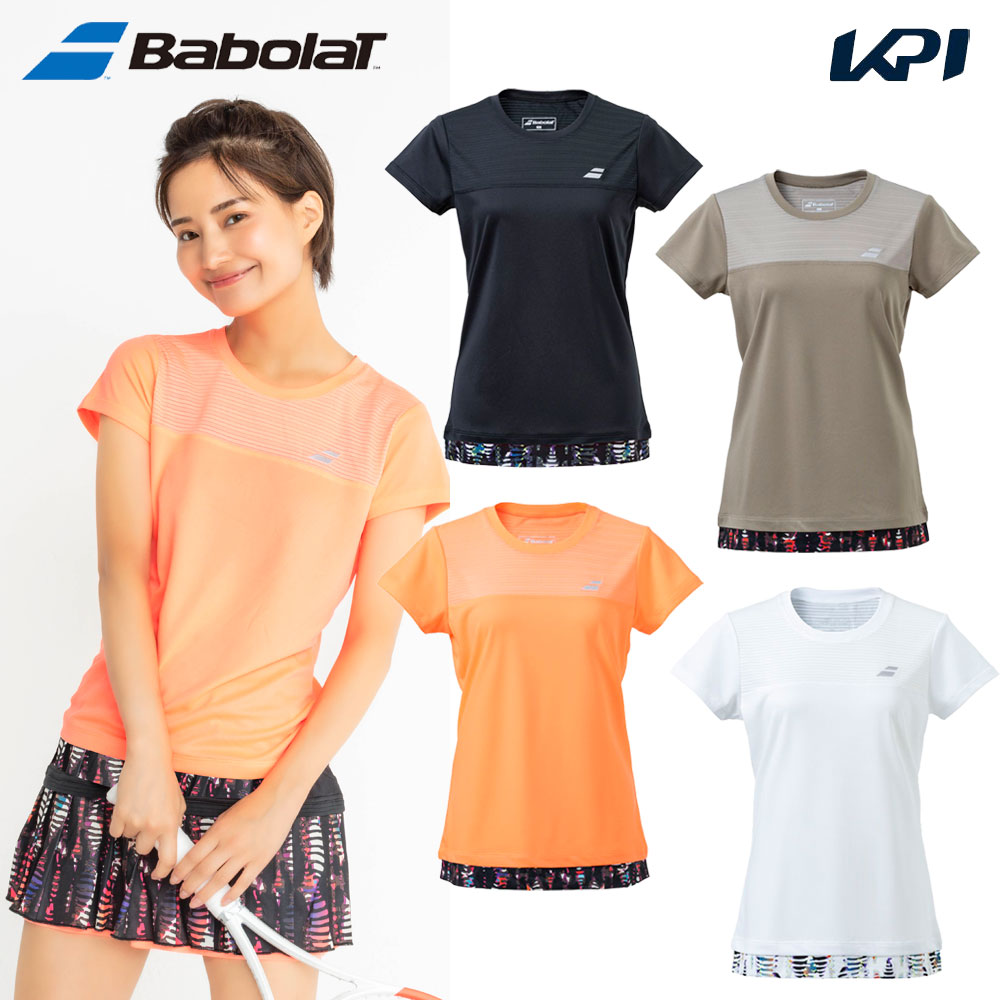 バボラ Babolat テニスウェア レディース   PURE SHORT SLEEVE SHIRT 半袖Tシャツ BWP4524 2024SS｜sportsjapan