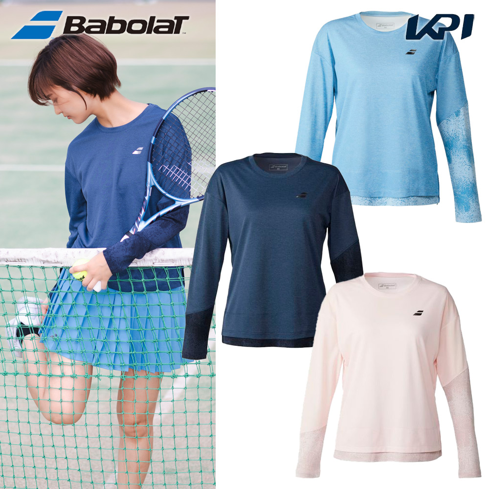 バボラ Babolat テニスウェア レディース   VS LONG  SLEEVE SHIRT LOOSE FIT 長袖Tシャツ BWP5520 2025SS