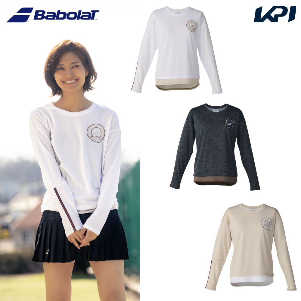 バボラ Babolat テニスウェア レディース   PLAY LONG SLEEVE SHIRT ロングスリーブシャツ BWP6576 2026FW
