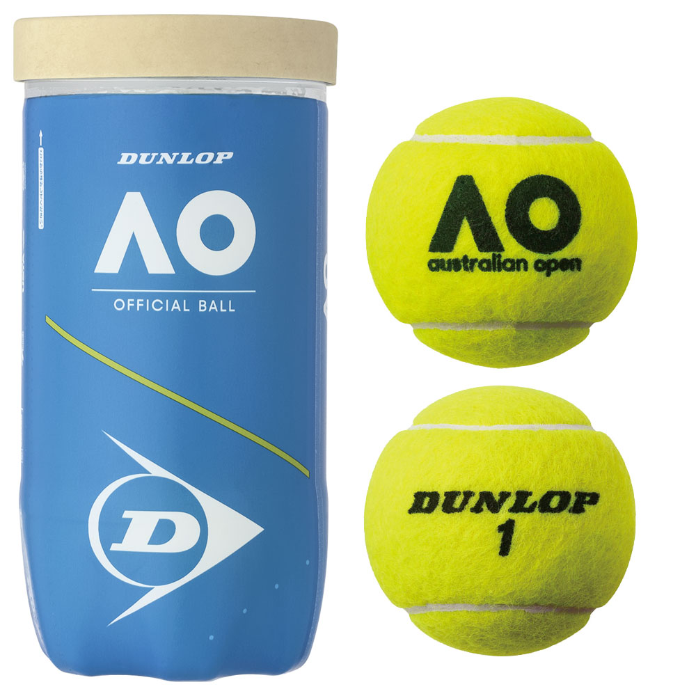 最高級のスーパー 「365日出荷」ダンロップ DUNLOP Australian Open 2球入 テニスボール 公式ボール 大会使用球  オーストラリアンオープン 『即日出荷』 1缶 AO 2個入 DAOYL2CS60 硬式
