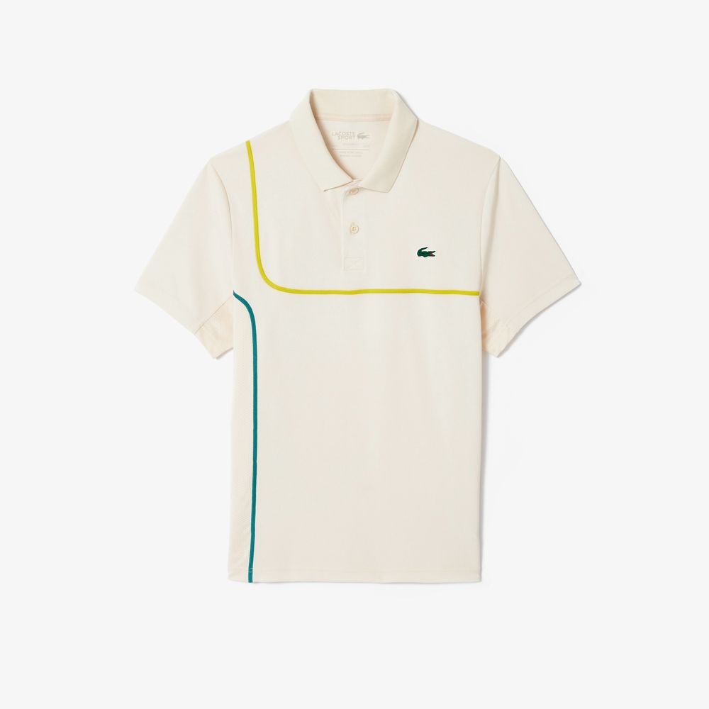 ラコステ LACOSTE テニスウェア メンズ   アシンメトリーウルトラドライポロシャツ DH73...