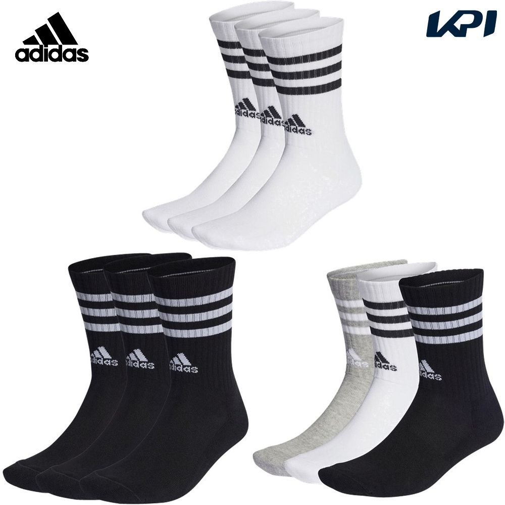 アディダス adidas マルチSPアクセサリー ユニセックス SPW クッション3ストライプ3Pクルーソックス EBB67