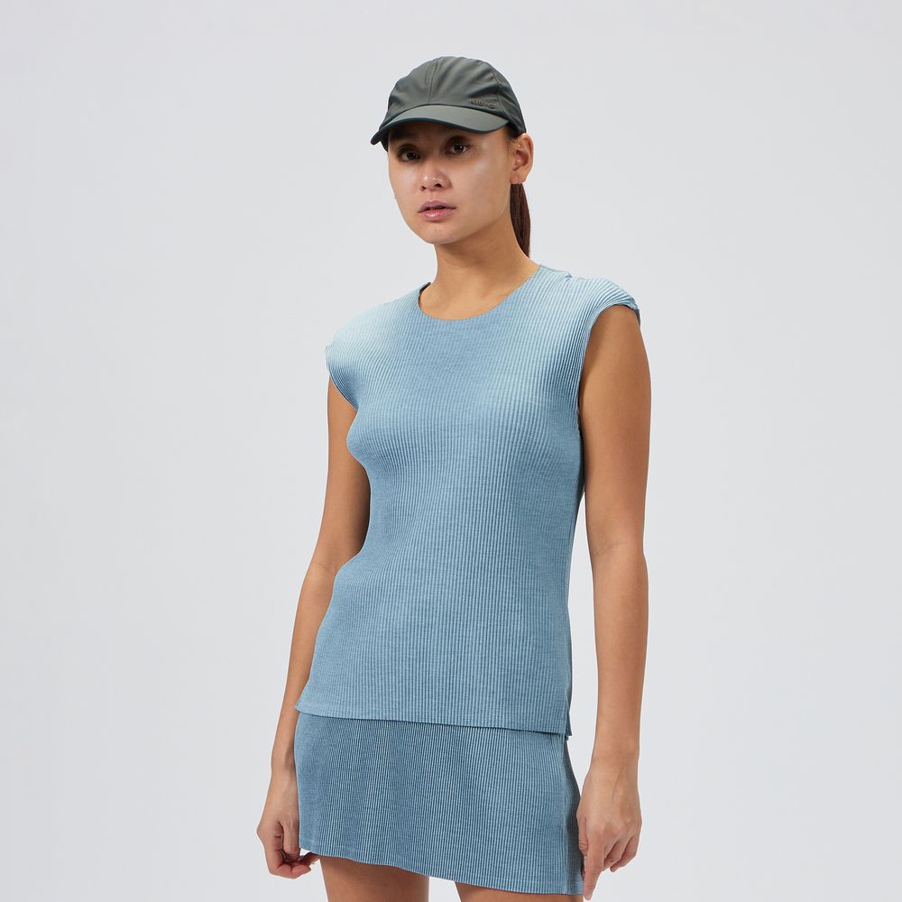 エレッセ Ellesse テニスウェア レディース フロウプリーツフレンチスリーブシャツ EW023108 2023SS