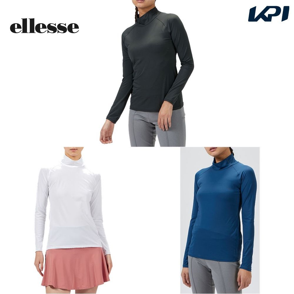 エレッセ Ellesse テニスウェア レディース スキンシェルクールUVシャツ EW723104 2023SS