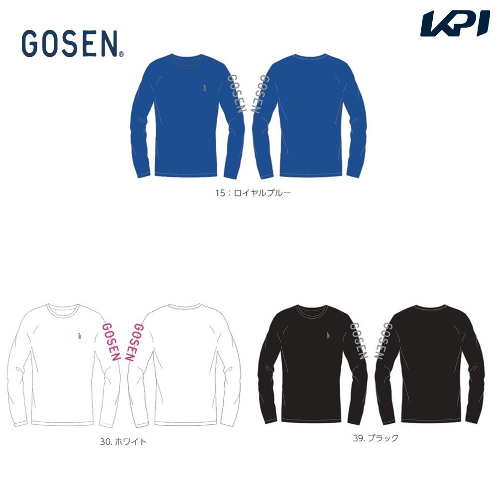 ゴーセン GOSEN テニスウェア ユニセックス   2023秋企画 ロゴロングスリーブＴシャツ JPT38 2023FW