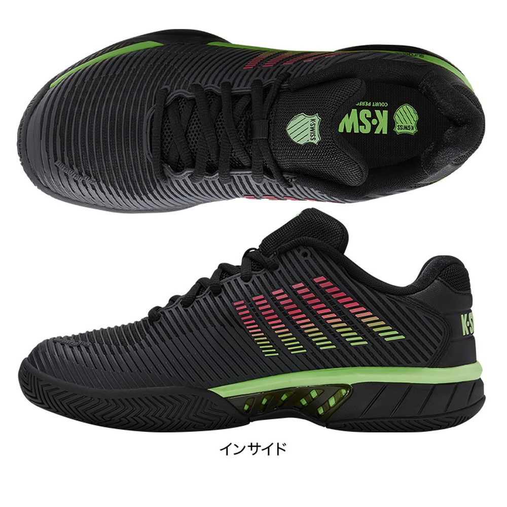 ケイ・スイス K・SWISS テニスシューズ メンズ   HYPERCOURT EXPRESS 2 MEN BLACK X GREEN ハイパーコートエクスプレス2 KS06613011BG | DUNLOP | 03