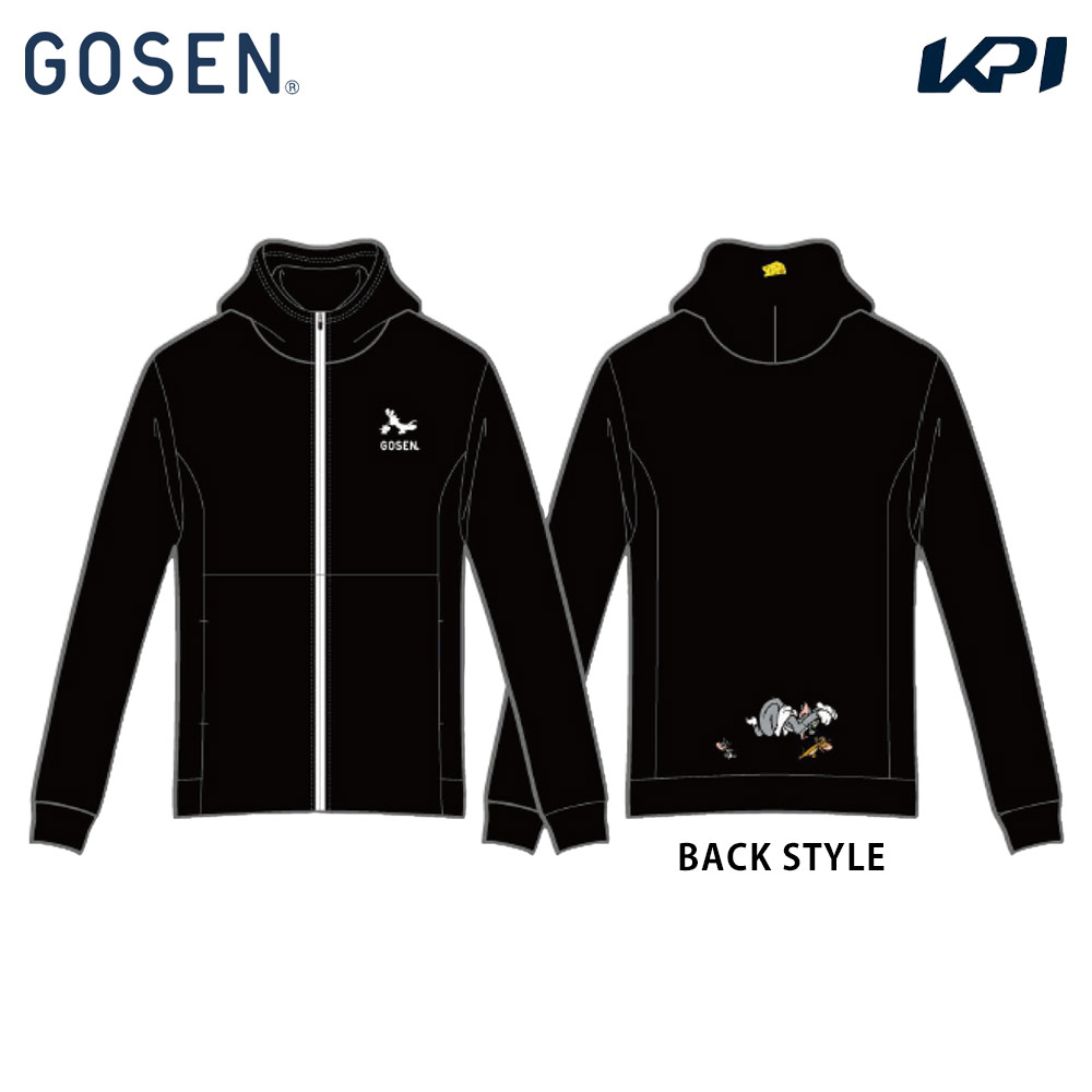 ゴーセン GOSEN テニスウェア ユニセックス 「トム＆ジェリー」シリーズ ジップアップパーカー LTJ06 2025春企画 2025SS 3月下旬発売予定※予約