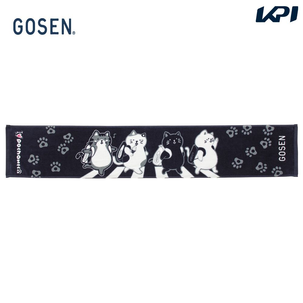 『即日出荷』ゴーセン GOSEN テニスタオル  pochaneco ぽちゃ猫 ネックタオル　 NTN01