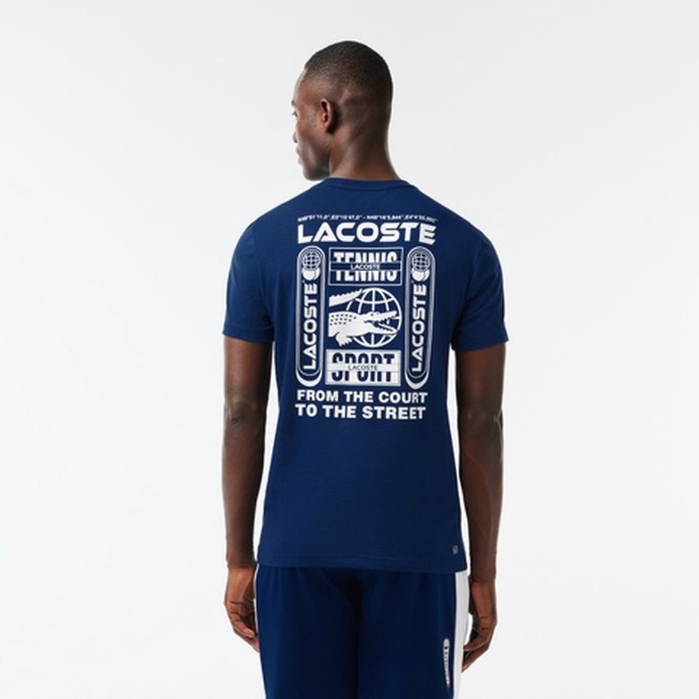 ラコステ LACOSTE テニスウェア メンズ 『ダニール・メドベージェフ』クルーネックTシャツ TH1795-10-F9F 2023FW 『即日出荷』｜sportsjapan｜02