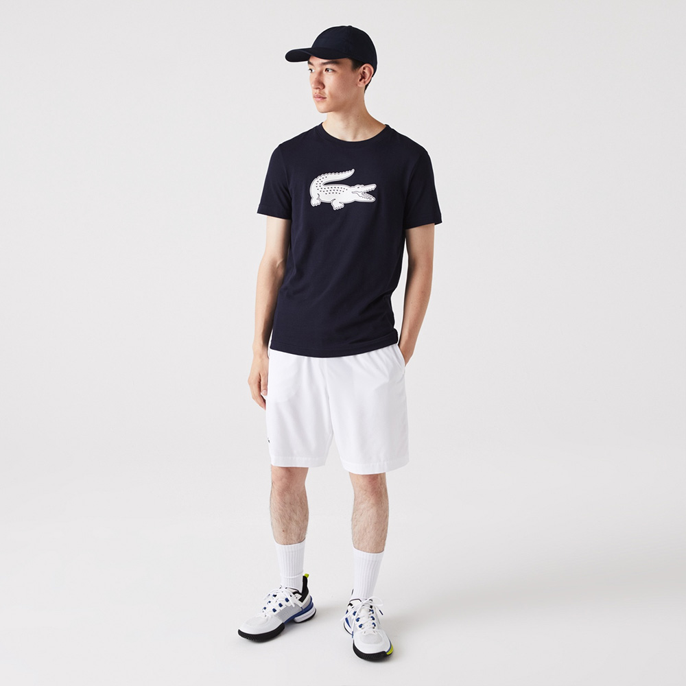 ラコステ LACOSTE テニスウェア メンズ コットンブレンド ウルトラドライロゴプリントTシャツ TH2042L-525 2025SS「タオルキャンペーン対象」『即日出荷』_5