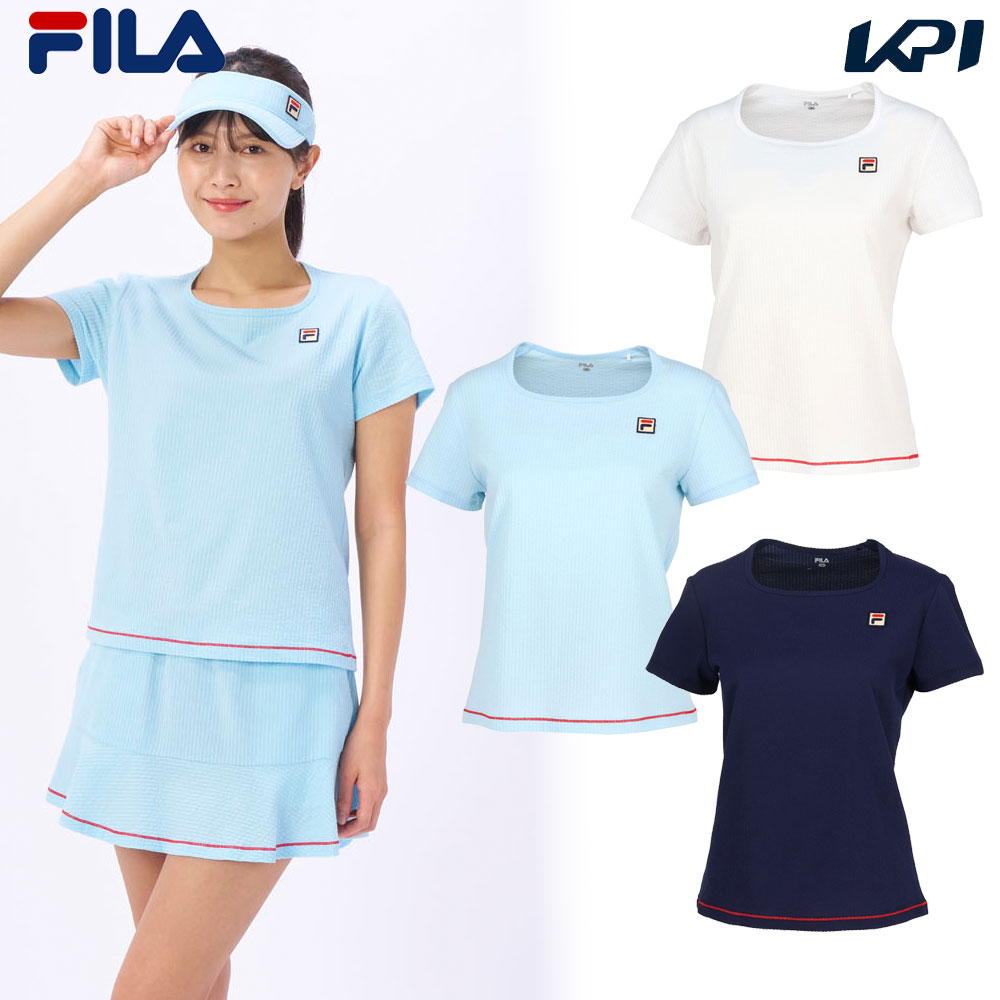 フィラ FILA テニスウェア レディース   ゲームシャツ VL2847 2024SS