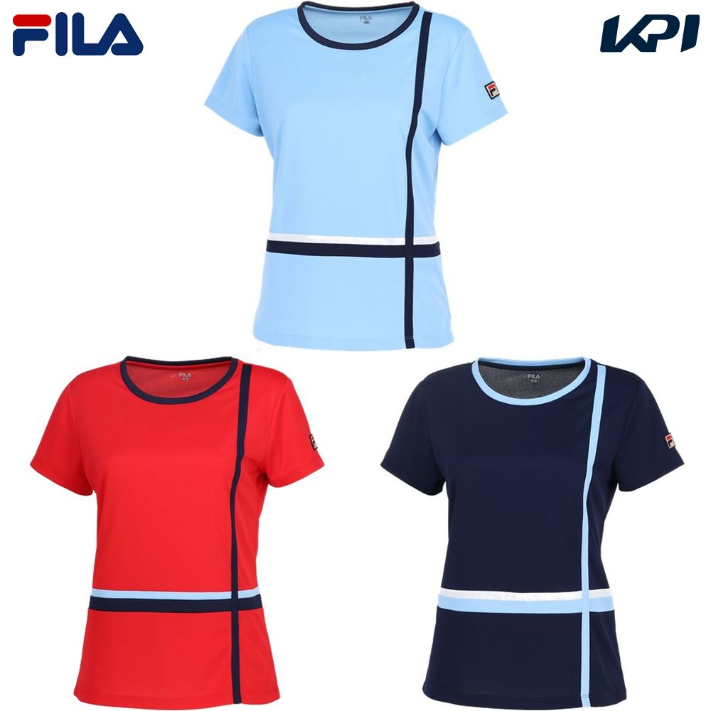 フィラ FILA テニスウェア レディース   ゲームシャツ VL2860 2024SS｜sportsjapan